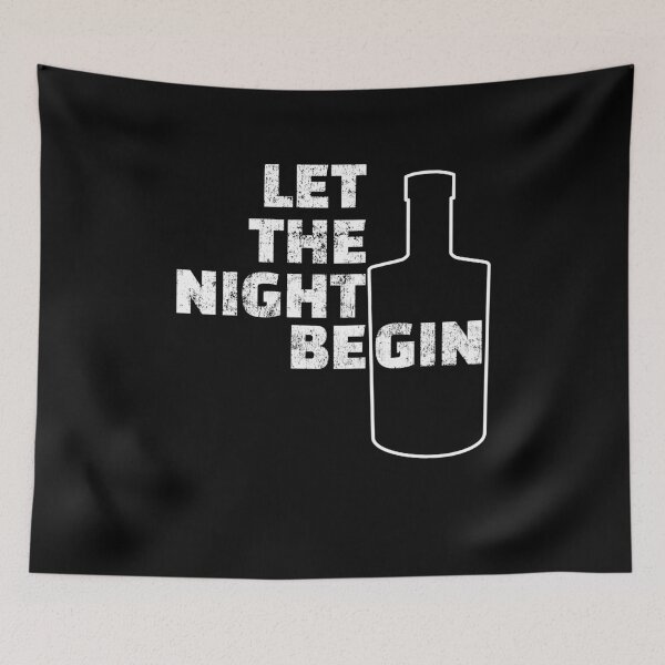 Item preview, Funny Party Gin Drinking Saying let the night beGIN designed and sold by peter2art.