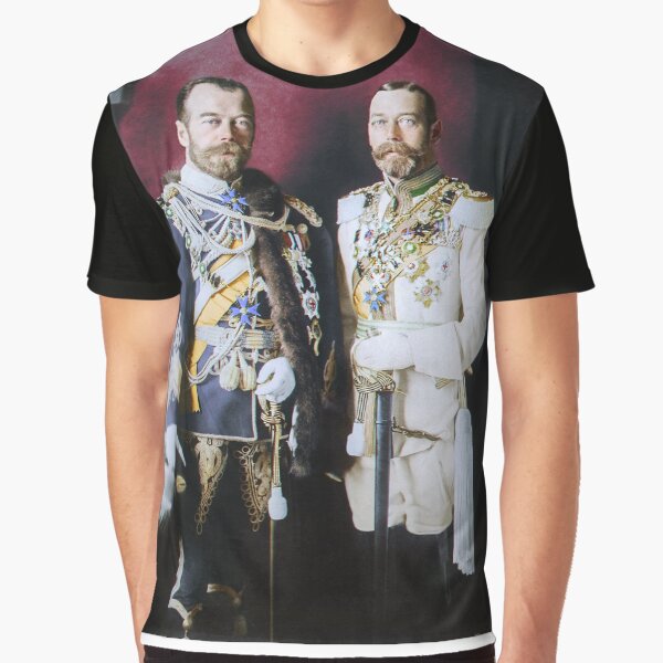 Tsar Nicholas II and King George V in German military uniforms, Berlin, 1913 Graphic T-Shirt