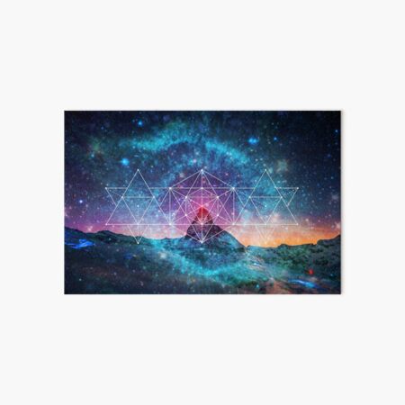 Sacred Geometry - Space Triplet Art Board Print