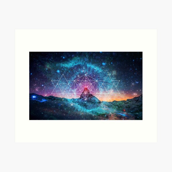 Sacred Geometry - Space Triplet Art Print