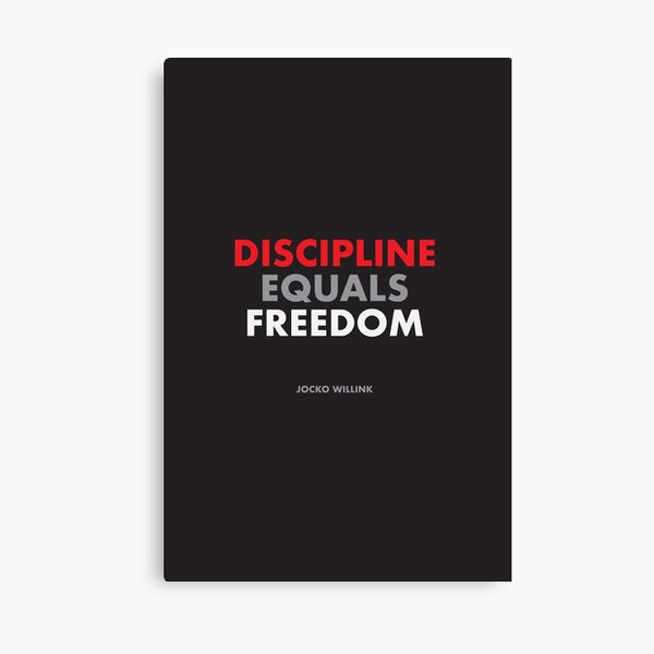 "Discipline Equals Freedom" Jocko Willink Canvas Print