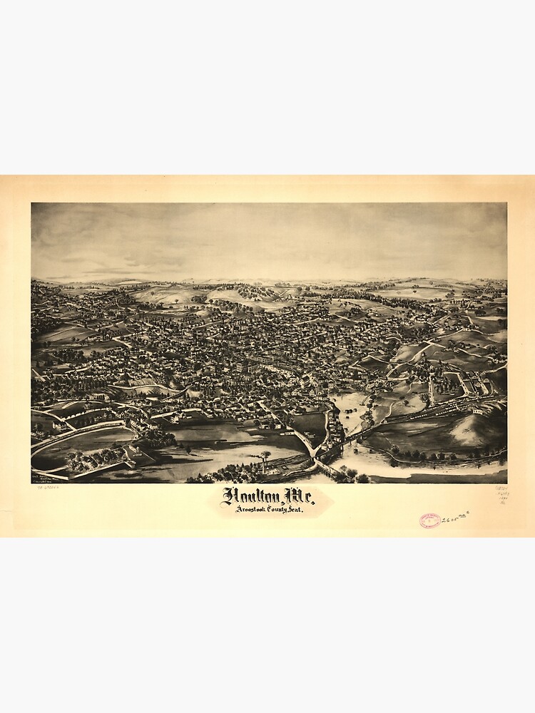 "Aerial View of Houlton, Maine (1894)" Poster for Sale by allhistory