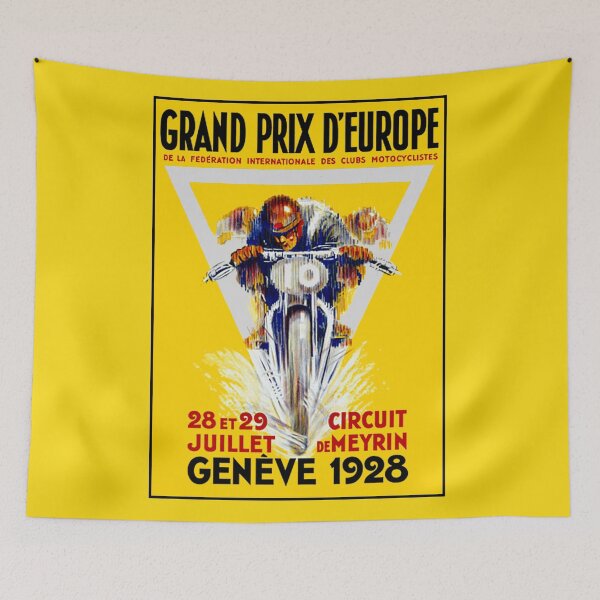 Item preview, GRAND PRIX D EUROPE : Vintage 1928 Cycle Racing Print designed and sold by posterbobs.