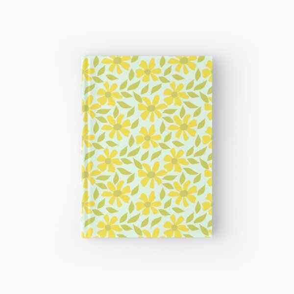Retro Yellow Flowers Hardcover Journal
