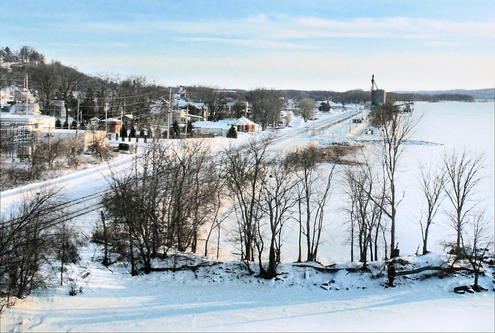 "Winter on the Mississippi (Savanna, IL)" by Nadya Johnson Redbubble