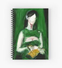 Fashion and Victim Painting "Green and Beauty" Spiral Notebook