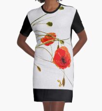 Poppies Graphic T-Shirt Dress