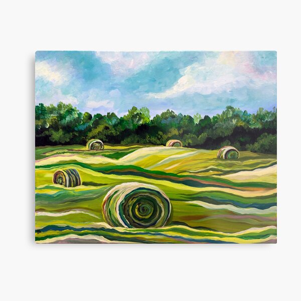 Summer Colors (Tennessee Hay Field) Metal Print