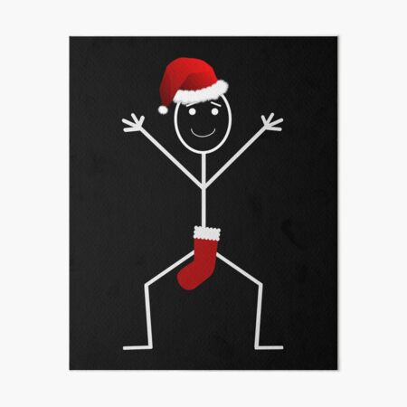 Item preview, Funny Santa Stick Man Figure Christmas Santa Stick Man Design designed and sold by KatesFunnyArt.