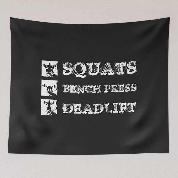 Item preview, Squats Bench Press Deadlift Athletic Gum Tee designed and sold by Oles Bielienkyi.