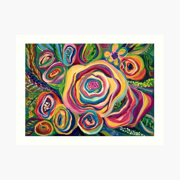 Collidescope Floral Abstract Art Print