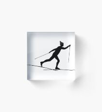 Cross country skiers Cross country Acrylic Block