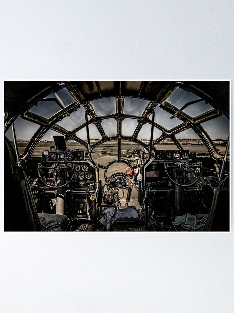 B 29 Superfortress Fifi Cockpit View Poster By Chrislord