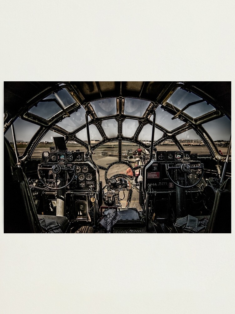 Alternate view of B-29 Superfortress "Fifi" Cockpit View Photographic Print