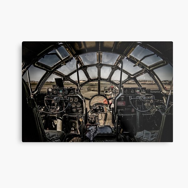 B-29 Superfortress "Fifi" Cockpit View Metal Print