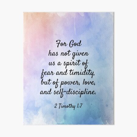 bible spirit of fear and timidity