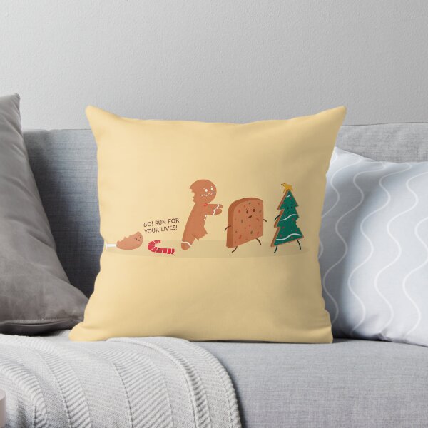 It's Christmas! Run for your lives! Throw Pillow