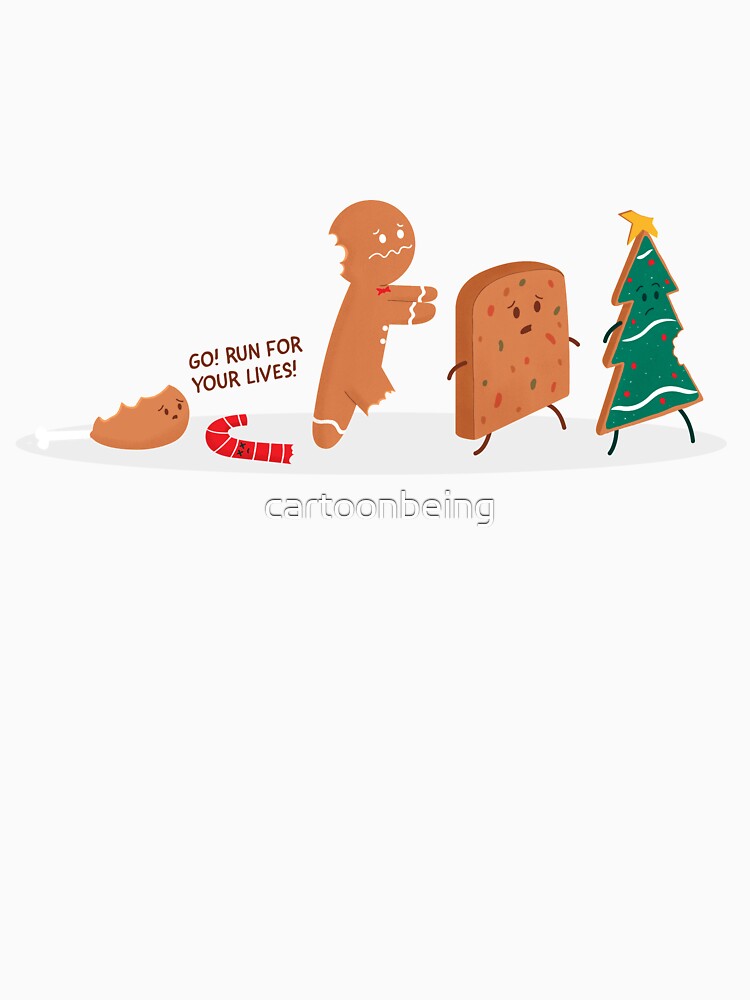 Thumbnail 7 of 7, Classic T-Shirt, It's Christmas! Run for your lives! designed and sold by cartoonbeing.