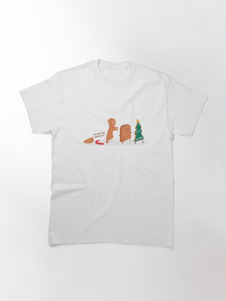 Thumbnail 3 of 7, Classic T-Shirt, It's Christmas! Run for your lives! designed and sold by cartoonbeing.
