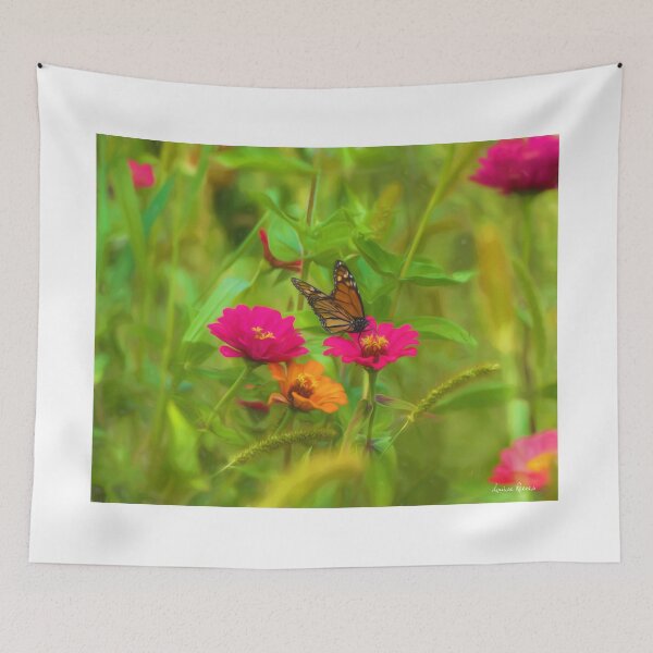 Item preview, Monarch on Zinnia designed and sold by louise reeves.