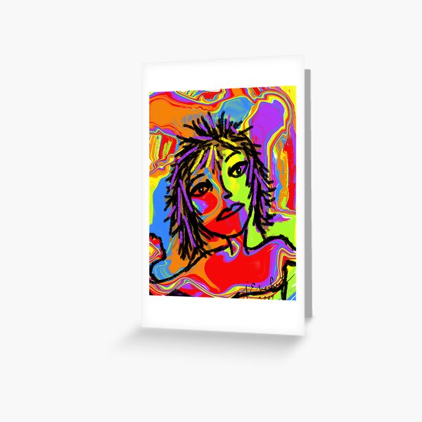 Rainbow Girl by Julie Everhart Greeting Card