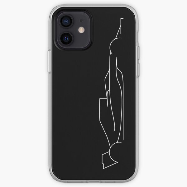 Profil de voiture vertical noir Coque souple iPhone