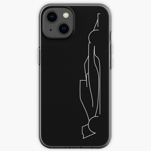 Profil de voiture vertical noir Coque souple iPhone