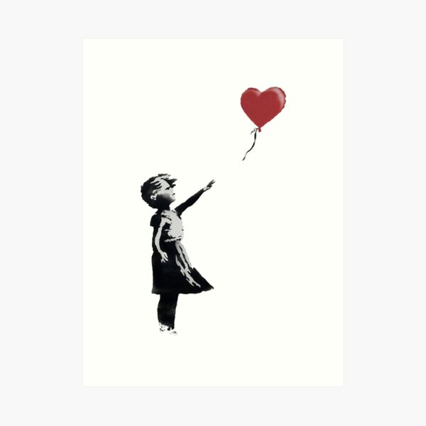 Banksy Girl With Balloon Art Prints | Redbubble