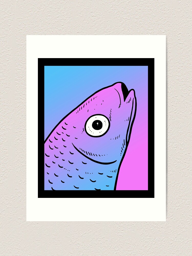 Vaporwave Mullet Aesthetic Pastel Goth Fish Art Print for Sale by  dinosareforever