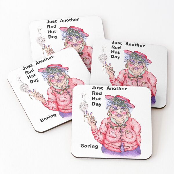 Item preview, Another Red Hat Day, Boring. designed and sold by Sharon Schwalbe.