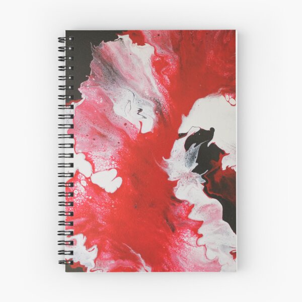 Item preview, Fluid art - Red, white, black designed and sold by themuseinspired.