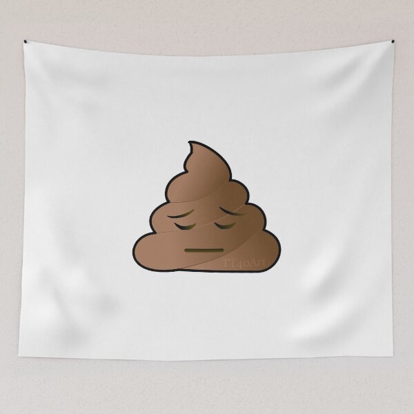 Item preview, Pensive Poop Emoji designed and sold by TinyThreadThing.