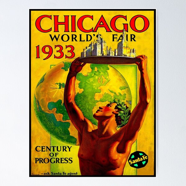 Item preview, CHICAGO : Vintage 1933 Worlds Fair Advertising Print designed and sold by posterbobs.