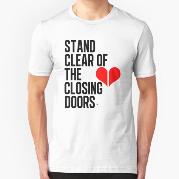 Closing doors White Slim Fit T-Shirt