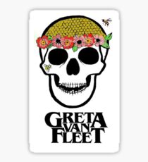 Flower Power Skull Sticker