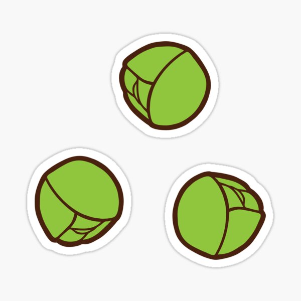 Brussel Sprouts Pattern in Turquoise Sticker