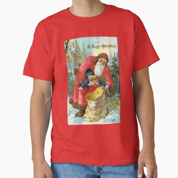 Item preview, Victorian Santa Stuffing Child into Sack Christmas greeting designed and sold by forgottenbeauty.