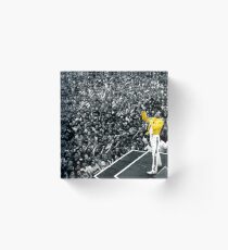 Fredddie Mercury Rock Concert Yellow Jacket Acrylic Block