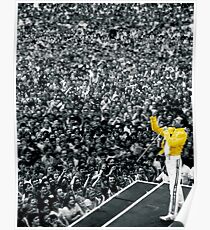 Fredddie Mercury Rock Concert Yellow Jacket Poster