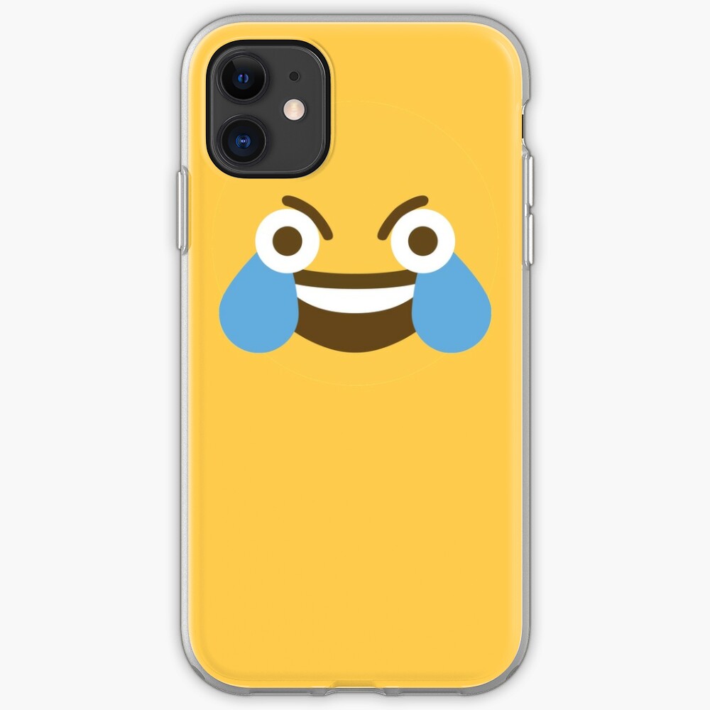 Open Eyed Laughing Crying Emoji Iphone Case Cover By Inoobe Redbubble - happy roblox noob iphone case by inoobe