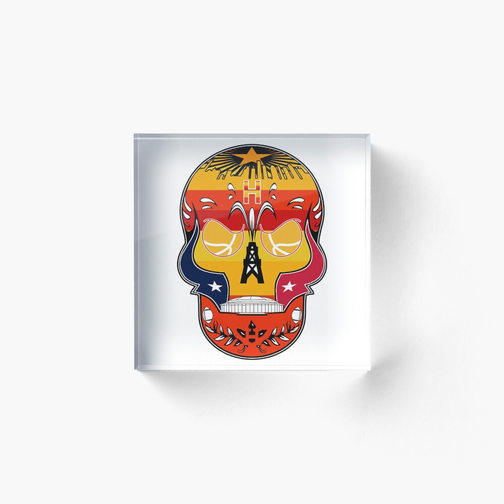 Day of the Dead Dia De Los Muertos Houston Sports Teams Sugar Skull Art  Board Print for Sale by Thnapple
