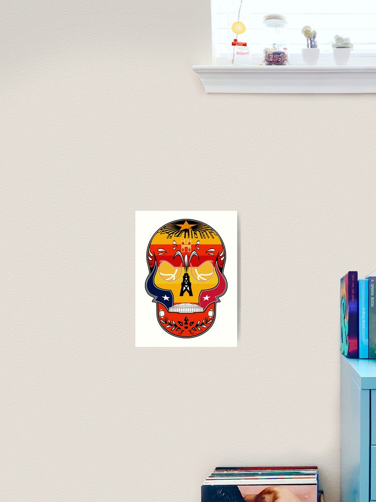 Day of the Dead Dia De Los Muertos Houston Sports Teams Sugar Skull Art  Board Print for Sale by Thnapple