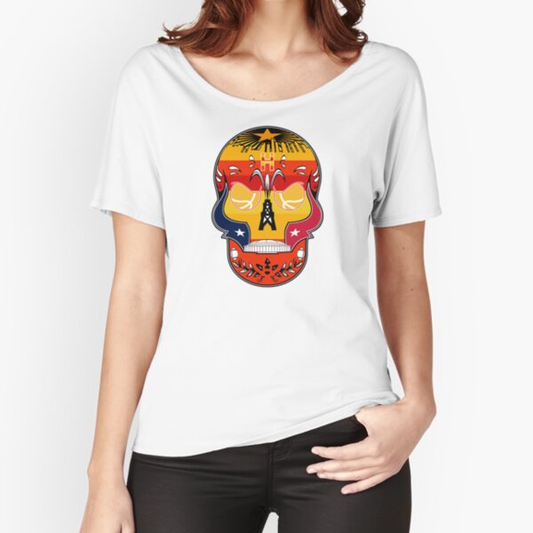 Day of the Dead Dia De Los Muertos Houston Sports Teams Sugar Skull | Art  Board Print