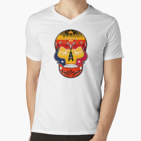 Day of the Dead Dia De Los Muertos Houston Sports Teams Sugar Skull | Art  Board Print