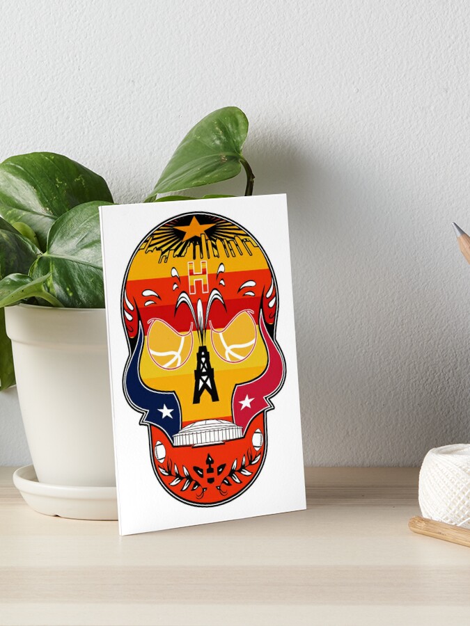 Day of the Dead Dia De Los Muertos Houston Sports Teams Sugar Skull Art  Board Print for Sale by Thnapple