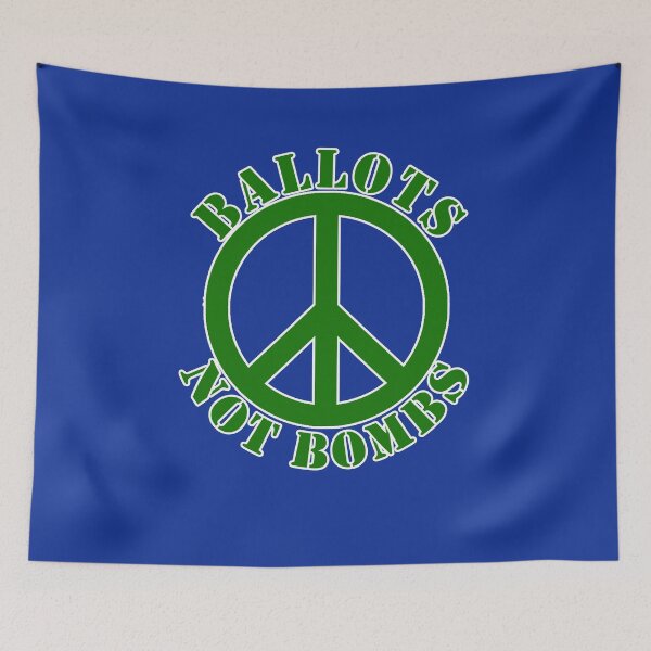 Item preview, BALLOTS NOT BOMBS Peace Sign designed and sold by LoveAndDefiance.