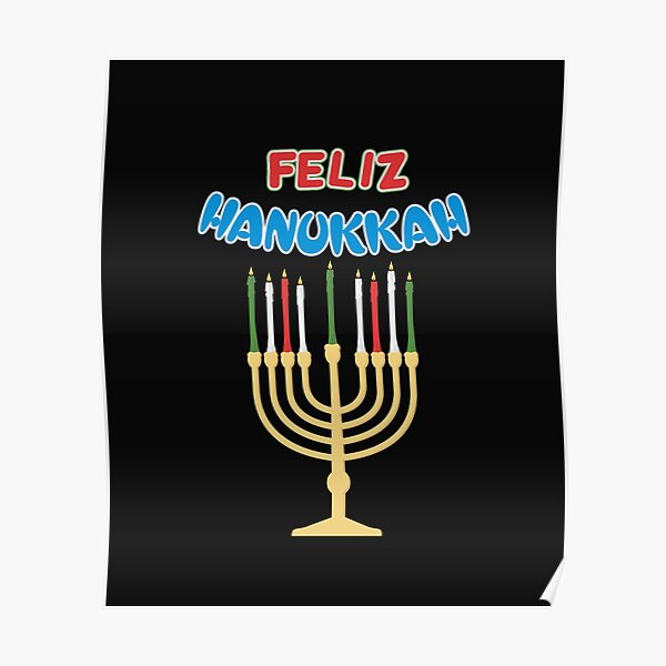 Funny Chanukah Feliz Hanukkah Jewish Humor Hebrew Life Poster