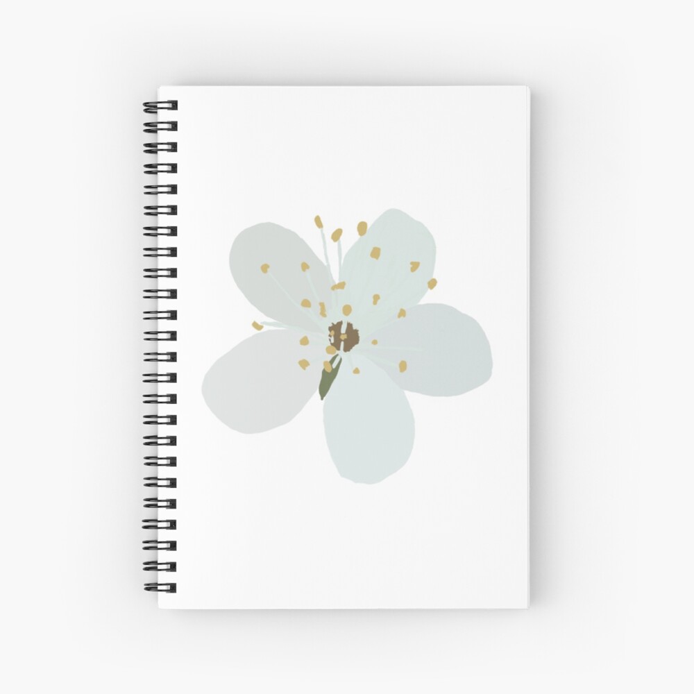 White Blossom Spiral Notebook