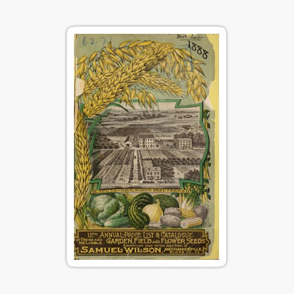 1888 Seed Catalog Sticker