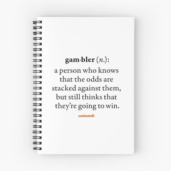 Item preview, 16657-01-BLT - Diccionario Uselesstuff® - Jugador - Probabilidades (Negro) designed and sold by Uselesstuff.